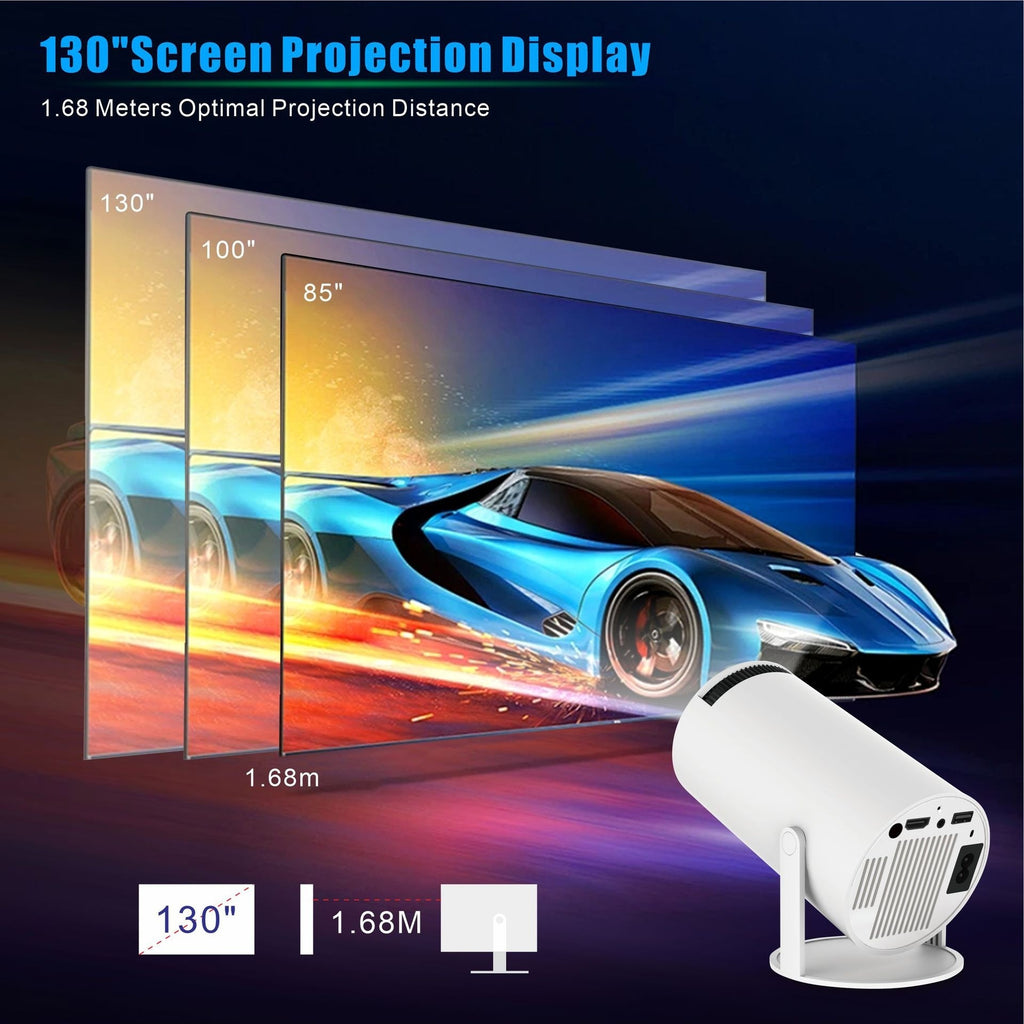 HY300 Pro Smart Projector – Compact, Powerful, and Perfect for Movie Nights