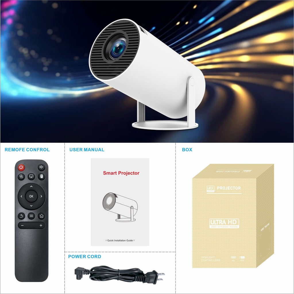 HY300 Pro Smart Projector – Compact, Powerful, and Perfect for Movie Nights